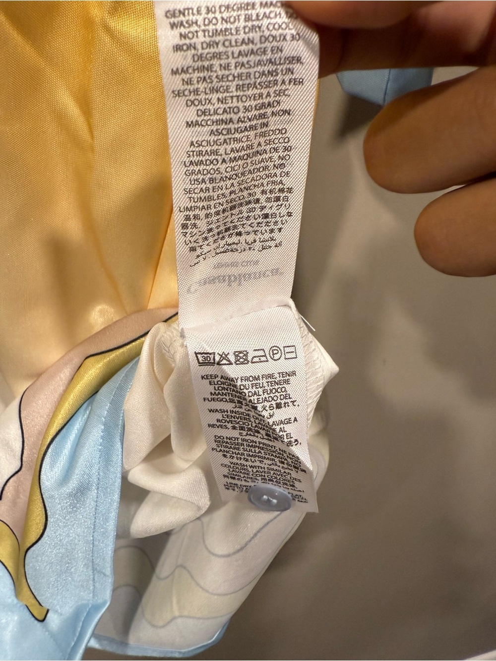 Casa Blanca Azure Futuro Optimiso Pastel Short-Sleeve Shirt - Blue/Yellow (Set) image 10